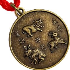Amuleto protector para los aliados del zodíaco feng shui Conejo, Cerdo y Cabra