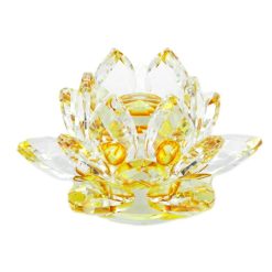 Flor de loto de cristal amarillo