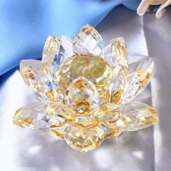 Flor de loto de cristal amarillo