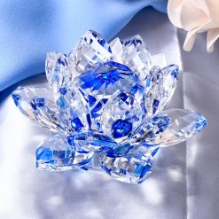 Flor de loto de cristal azul