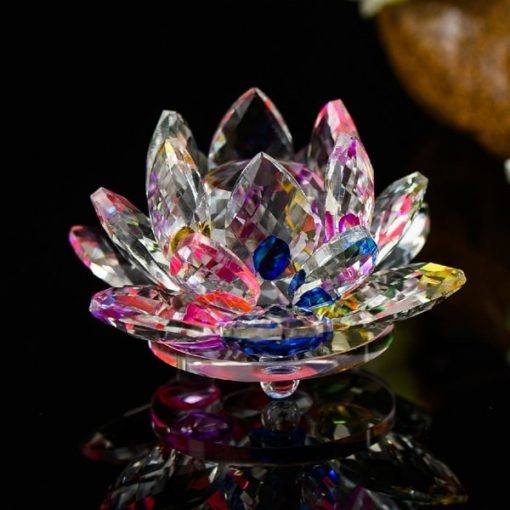 Flor de loto de cristal multicolor
