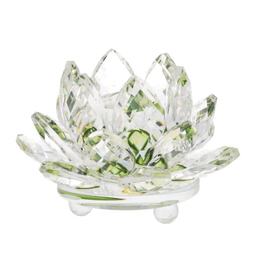 Flor de loto de cristal verde