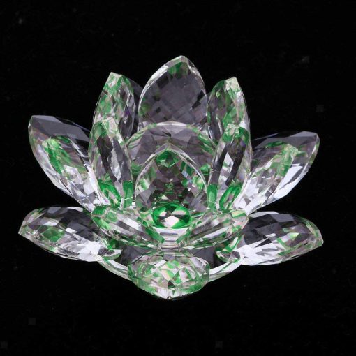 Flor de loto de cristal verde