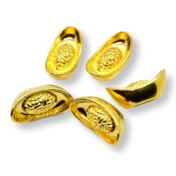 Lingotes feng shui de metal dorado - pequeño