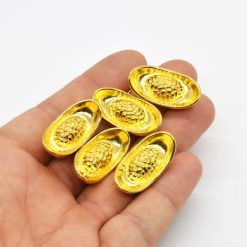 Lingotes feng shui de metal dorado - pequeña (1)