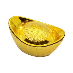 Lingotes feng shui de plastico dorado 4.4 cm