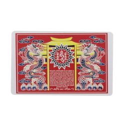 Tarjeta Feng Shui, amuleto para la casa con energía Yang, las 15 sílaba hum, rueda del Dharma