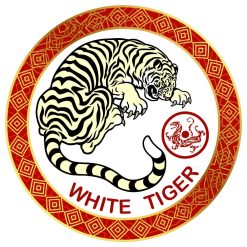 Pegatina con el Tigre Blanco - los 4 animales celestiales