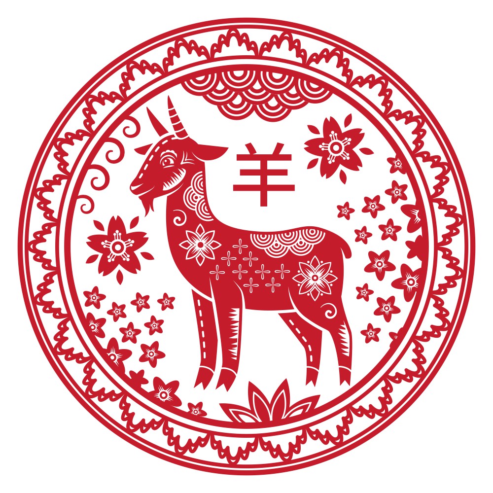 Pegatina para el signo de Cabra - Feng Shui