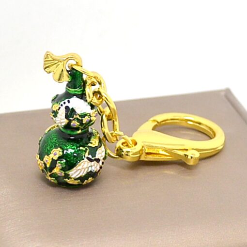Amuleto Feng Shui verde Wu Lou con grulla alegre