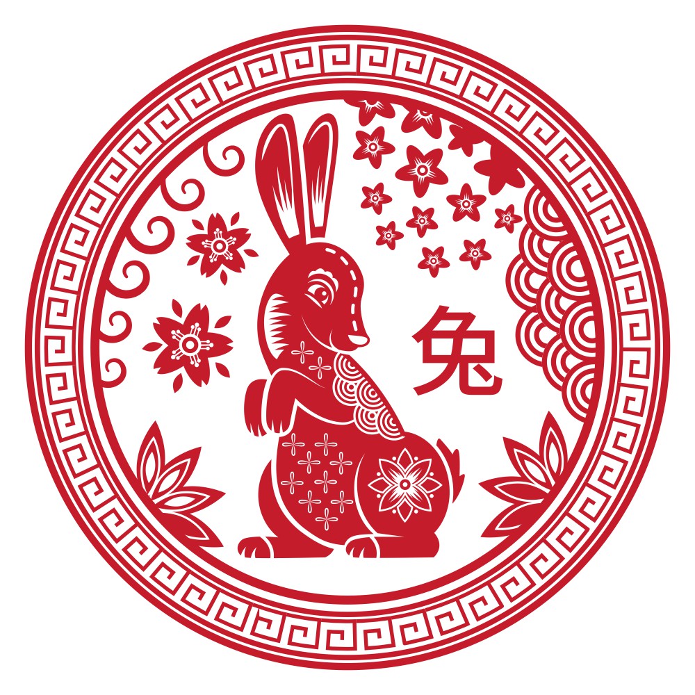 Pegatina para el signo de Conejo - Feng Shui