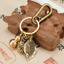 Amuleto para Prosperidad con Wu Lou-Saco de la abundancia y Hoja de la suerte