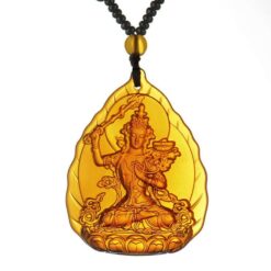 Colgante con Manjushri de cristal LiuLi para sabiduría y educación