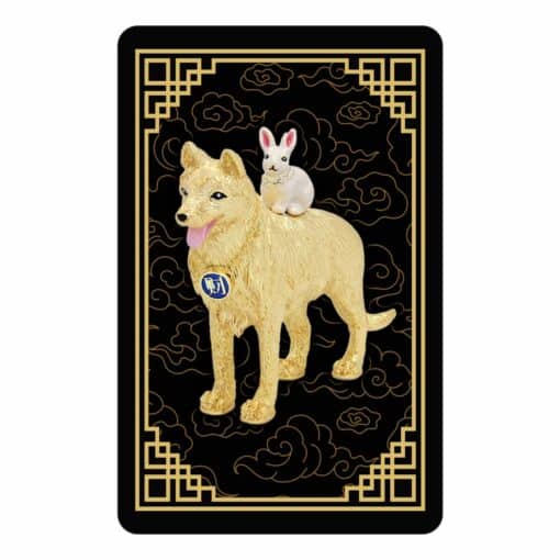 Tarjeta feng shui de buena suerte con el Perro y el Conejo 2023