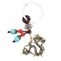 Amuleto Feng Shui con dragón y nudo místico