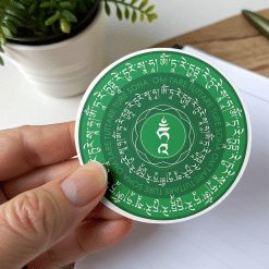 Sticker adhesivo pequeño con Tara Verde