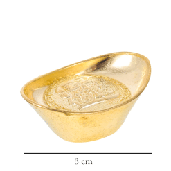 Lingotes feng shui de metal dorado - grande 3,2cm