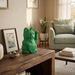 Gato Maneki Neko Verde